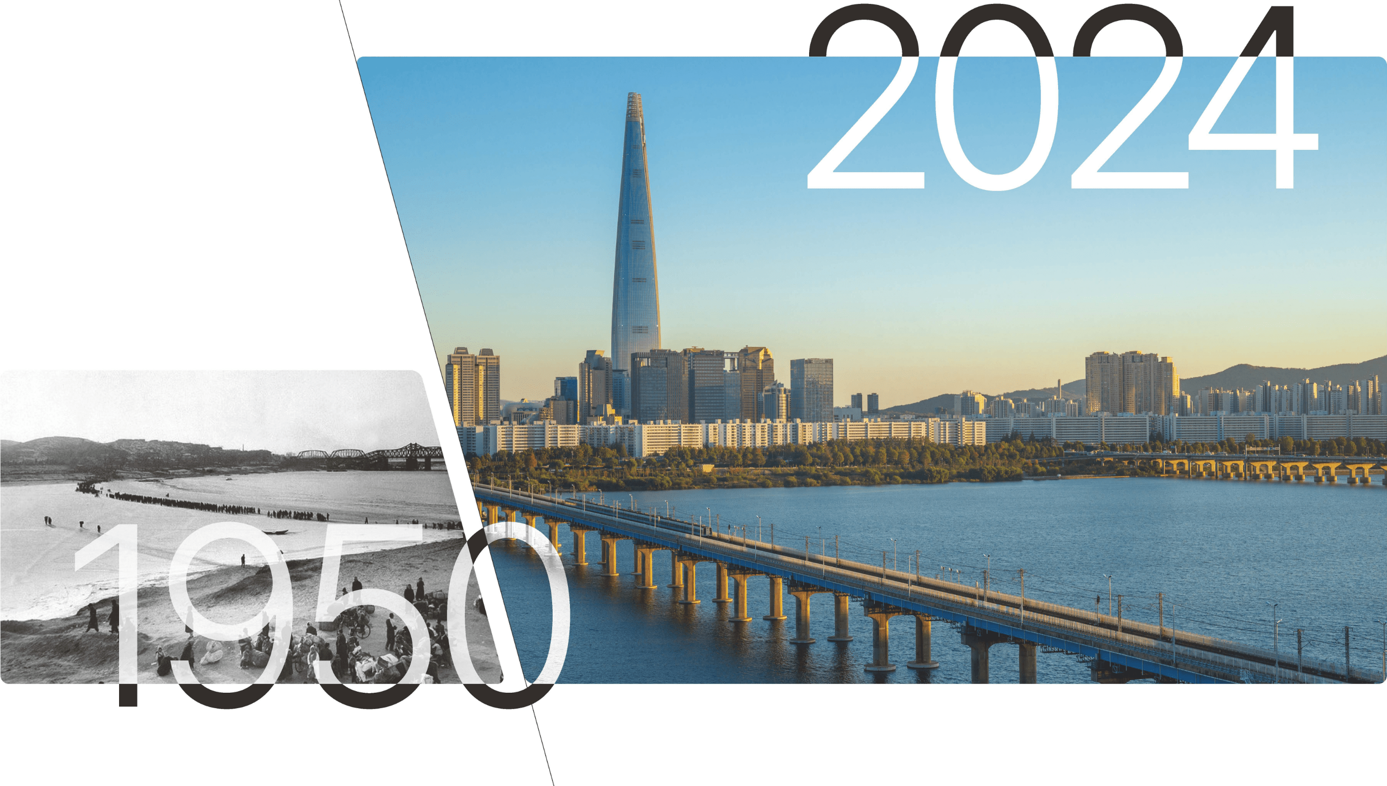1950년대 한강 전경, 2024 한강 전경